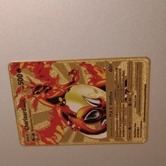 Charizard Gold Metal Custom Pokmon Card